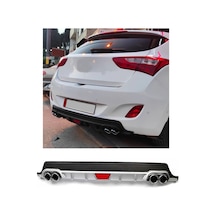 Hyundai İ30 Uyumlu Body Kit Difüzör 4 Çıkış Yuvarlak Gri Model 1