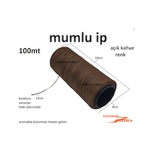 Mumlu İp 100mt 1 MM İnce Açık Kahve Renk Sağlam Ayakkabı İpi
