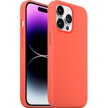 Buff Apple Uyumlu iPhone 14 Pro Max Rubber Fit Kılıf Nektarin