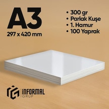 İnformal Fotokopi Kağıdı Premium Kalite A3 300 Gr Parlak Kuşe 100