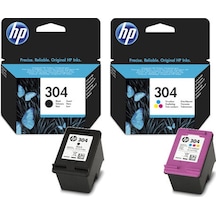 Hp 304 Siyah Ve Renkli 2Li Paket N9K06Ae / N9K05Ae