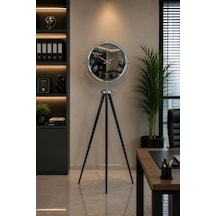 Büro Ev Ofis Hediyesi İçin 150x45cm Aynalı Krom Modern Tripod Ayaklı Saat Diğer