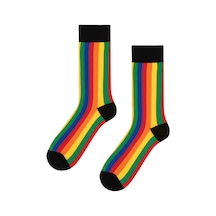 Carnaval Socks Gökkuşağı Desenli Renkli Çorap Çok Renkli