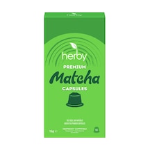Herby Premium Matcha Toz Yeşil Çay Kapsüllü 10'lu 15 G - 6 Adet Tarı