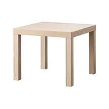Ikea Lack Yan Sehpa, Ağartılmış Meşe Görünümlü, 55x55 Cm