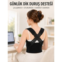 Lastikli Dik Duruş Korsesi Ayarlanabilir Sırt Omuz Ve Bel Destek Korsesi - Lisinya