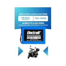 Mobilette Flash 10000 Uyumlu Batarya Standart Kapasite Lifepo4 72v 24ah Elektrikli Motorsiklet Bataryası