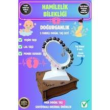 Hamilelik Doğal Taş Bileklik Yeşim Taşı Lal Taşı Pembe Kuvars Taşı Doğurganlık Bileklik Karışık Renkli Karışık Renkli