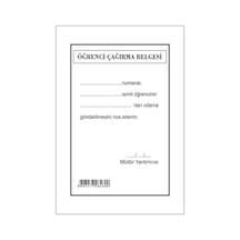 Gülpaş Öğrenci Çağırma Belgesi 8x17 460 Çok Renkli