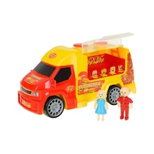 King Toys Hamburger Kamyonu Lal 1134,aksesuarlı Burgervan Oyuncak Kamyon