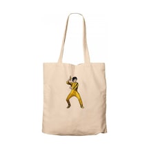 Bruce Lee Face for fight Krem Kanvas Bez Çanta