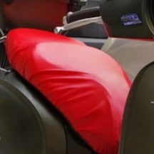 Kırmızı Vespa İçin Deri Sele Kılıfı 0000