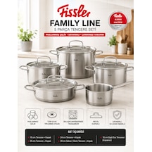 Fissler Family Line 5 Parça Tencere Seti Çelik