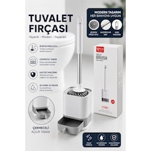 Silikon Uçlu Hazneli Tuvalet Fırçası Seti Klozet Temizleme Fırçası, Sıvı Hazneli Wc Temizlik Aparatı Duvara Monte Ve Zeminde Kullanım Çok Renkli