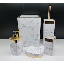 Akrilik Gold Çizgi Siyah Mermer Soft 5'Li Kare Banyo Seti Siyah Akrilik Gold Çizgi Siyah Mermer Soft 5'Li Kare Banyo Seti Siyah