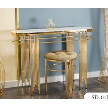 Mim Beyaz - Gold Sütun Dresuar Beyaz - Gold