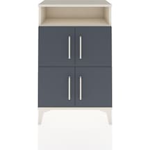 Arges Komodin Tek Raflı 4 Kapaklı 60x30x96 Aytaşı-antrasit Aytaşı