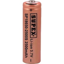 Supex 18650 2500s 3.7v 2500 Mah Başlı Li-ıon Pil