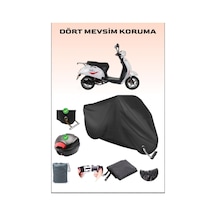 Siyah Falcon Soft 50 Için Arka Çanta Ve Kilit Uyumlu Motosiklet Branda, Güvenli