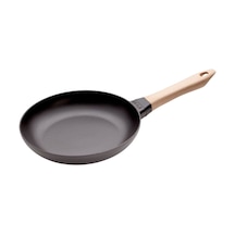 Staub Ahşap Saplı Döküm Kızartma Tavası Siyah 24 CM