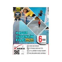 Havuz Çevresi Güvenlik Filesi 6mm Ip Kalınlığı 10x10 Gözenekli / 4x7m