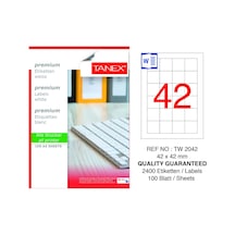 Tanex Tw-2042 42x42mm 100 Lü Lazer Etiketi