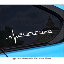 Fiat Punto İçin Uyumlu Aksesuar Yan Cam Sticker Oto Kapı Beyaz 20 7 Cm