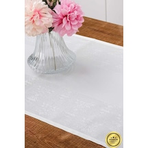 Ayda Jakar Polyester Kumaş Krem Runner 45x150 Cm 1418 Krem