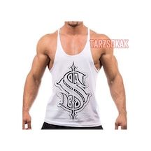 Tarzsokak Gym Tank Top Fitness Sporcu Atleti Gym145 Beyaz