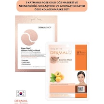 Dermal 3 Katmanlı Rose Gold Göz Maskesi + Kayısı Özlü Kolajen Maskesi 23 G