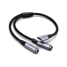 Ugreen 30732 Type C To 2 Li Aux Kulaklık Çıkış Çoklayıcı