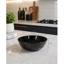Zelıe Çok Amaçlı 6 Lı Siyah Cam Kasesi 16 Cm