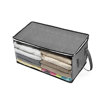 Cbtx Çelik Çerçeveli Büyük Kapasiteli Katlanabilir Saklama Çantası Elbise Düzenleyici Şeffaf Pencere Ve Taşıma Kolları - Gri