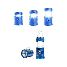 Solar Şarjlı Kamp Lambası Güneş Enerjili Kızaklı Kamp Feneri Çadır Feneri Led Işıldak Çoklu Renk