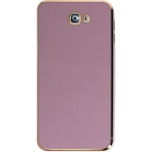 Mey İthalat Samsung Uyumlu Galaxy J7 Prime Kılıf Volet Silikon - Mor