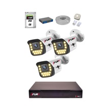 Fury 15 Warm Led Ip Güvenlik Kamera Seti 3 Kameralı Sesli 4mp Gece Renkli Su Geçirmez 1403s 250gb