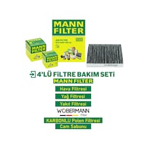 Wöbermann+mann Vw Jetta 1.6 Tdi Filtre Bakım Seti 2011-2015 4kp Cay