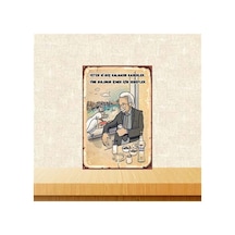 Yeter Ki Boş Kalmasın 20-30 Cm Retro Ahşap Poster Tkfx4322 Çok Renkli - 743298443 Çok Renkli