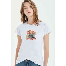 Ghost Rıder Spırıts Of Vengeance Baskılı Beyaz Kadın Tshirt