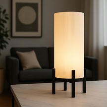 Ecolight - Aydınlatmalı 3d Baskı Masa Lambası - Siyah Siyah