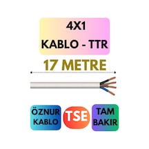 Öznur 4x1 Ttr Kablo Metre Seçenekli Beyaz - 17 Metre