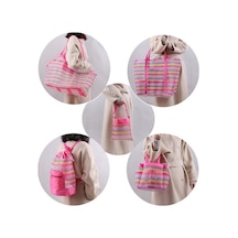 Pazly Çoklu Tasarım Oxford Kumaş Plaj Çantası 5 Farklı Tarzda - 24x11x23 Cm Diğer