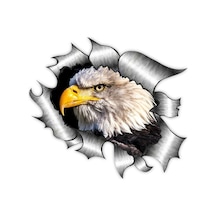 Yırtık Metal Tasarım Kkel Kartal Araba Oto Sticker
