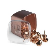 Mas Cubbie Harita Çivisi Premium Kalp Rosegold 1318