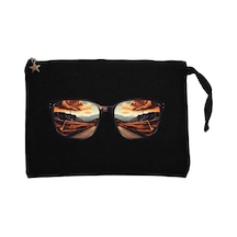 Highway Reflection Siyah Clutch Astarlı Cüzdan / El Çantası