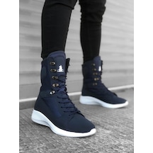 Boa BA0600 Bağcıklı Lacivert Yüksek Taban Boksör Unisex Spor Postal Bot