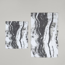 Linens Stone 2'li 60x100 / 50x60 Cm Banyo Paspas Seti Gri Gri