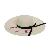 Bay Şapkacı Flamingo Hasır Kadın Şapka 7046