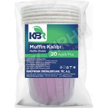 4 Adet Kbr Muffin Kalıbı 20'li Çok Renkli