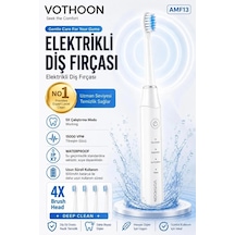Şarjlı Diş Fırçası 15000 Vpm Titreşim Gücü, 500mah Batarya, 5 Temizlik Modu Beyaz Diğer